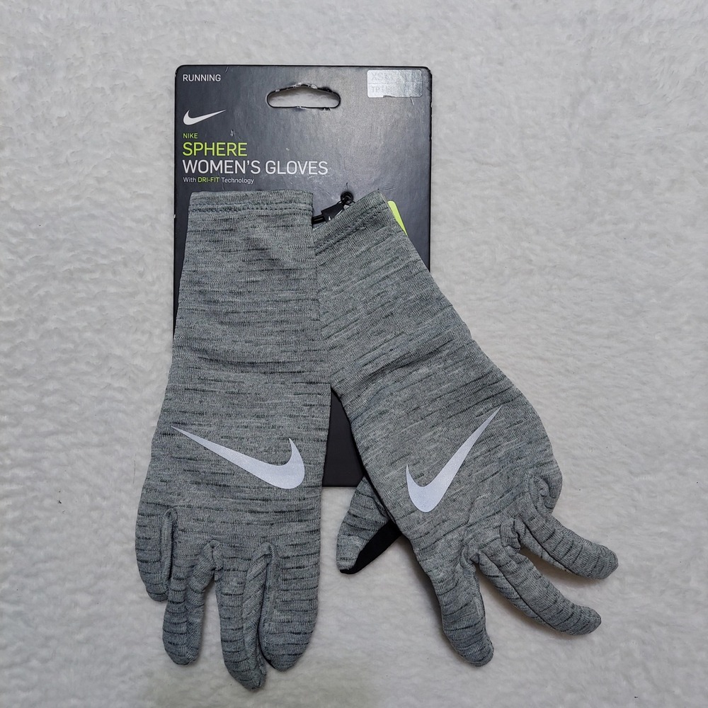 Nike Sphere Running Gloves Women XS Gray New Dri-FIT Touch Screen N1002329055XS